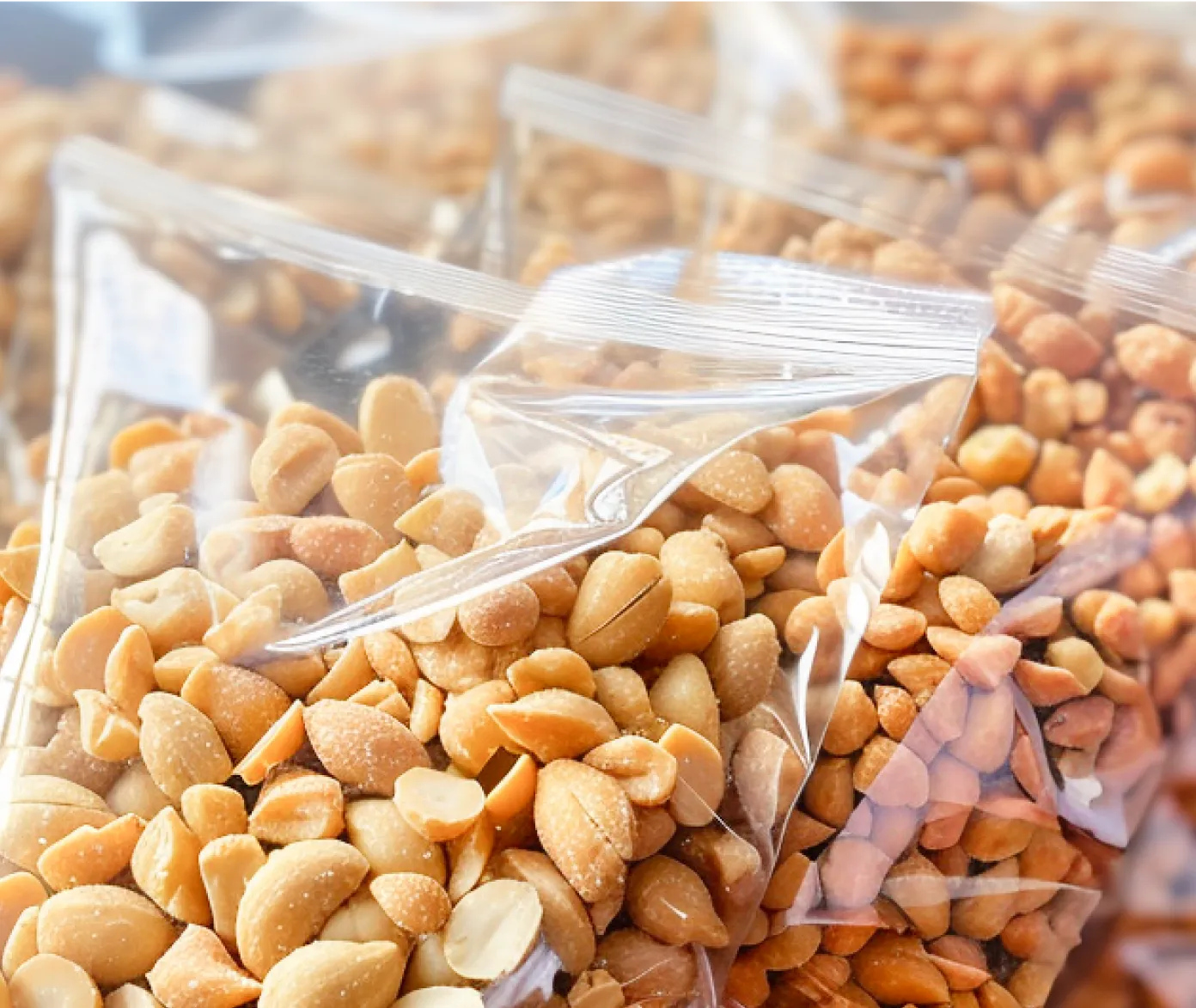 Nuts in a plastic bag