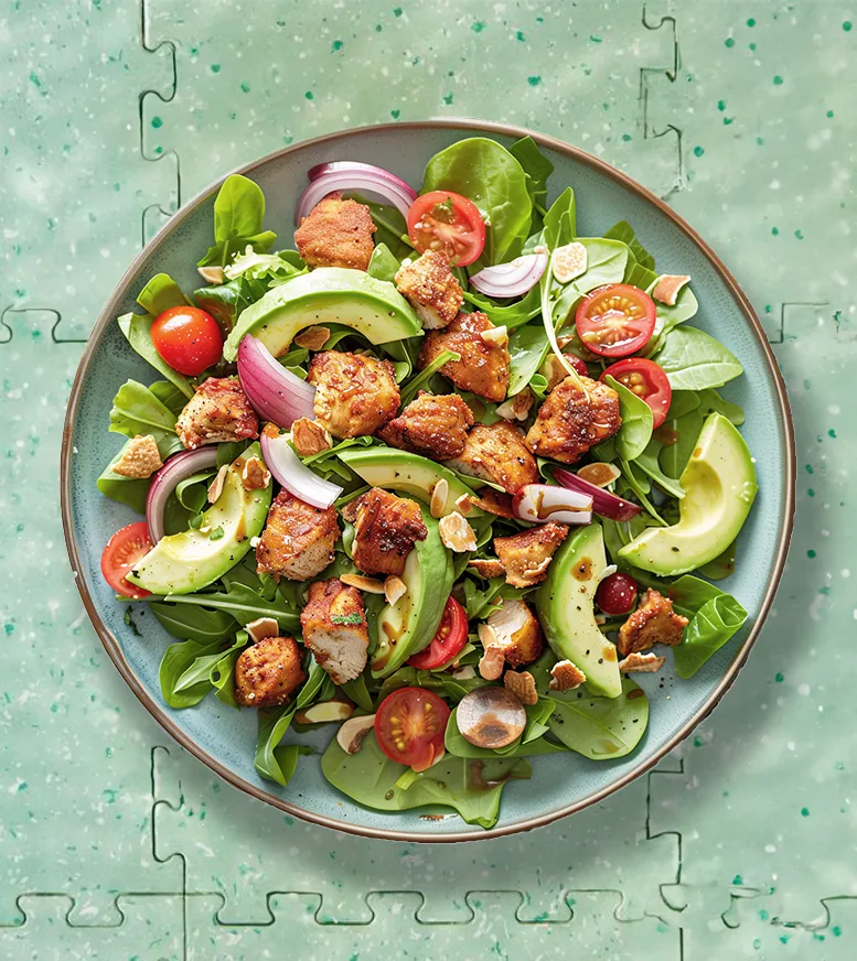 Honey Mustard Chicken salad in bowl