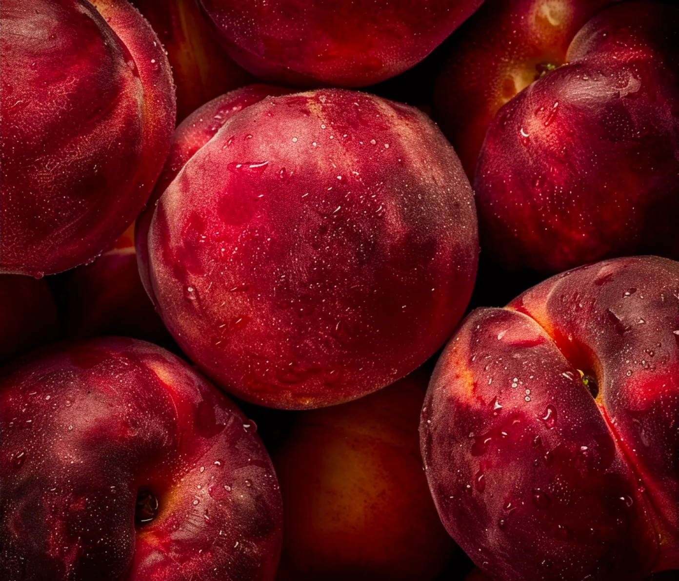 Close up of nectarines